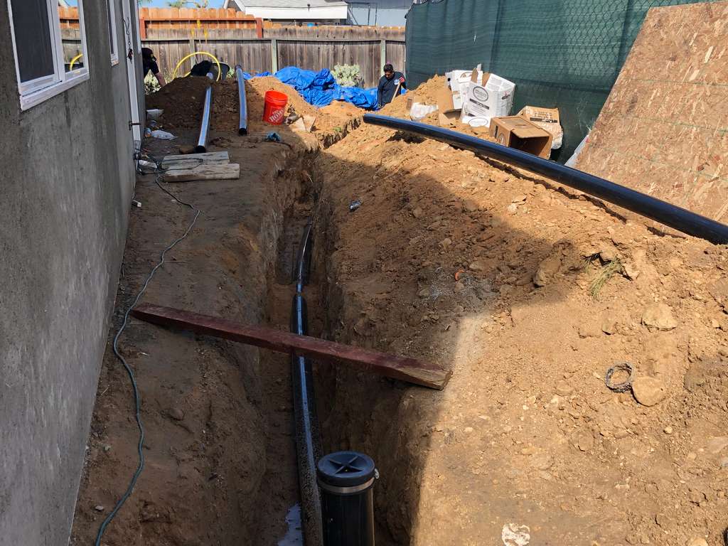 ADU-showing-construction-for-underground-plumbing-drain-pipes